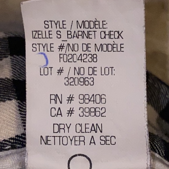 Theory Izelle S. Barnet Check Cropped Pants in Black and White size 2 - Picture 9 of 16